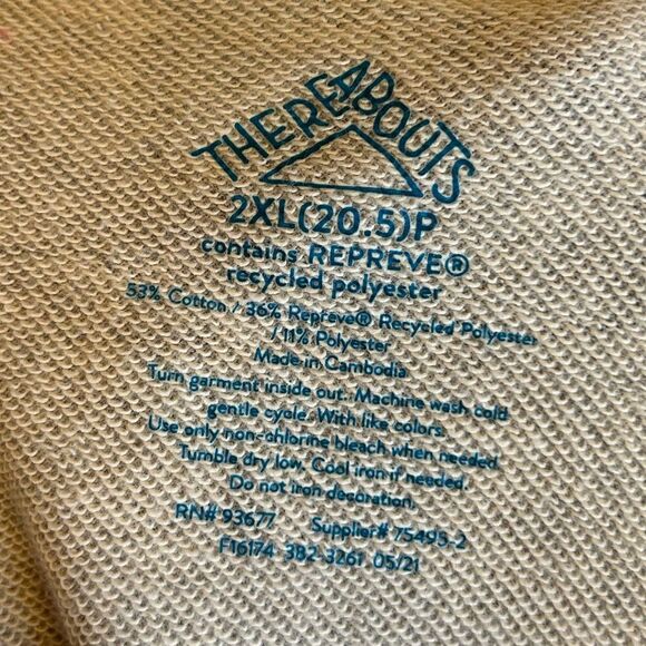 5 for $25🔥Girls 2XL (20.5) Thereabouts Grey Sweatshirt - Picture 4 of 5